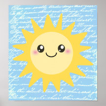 Cute Happy Sun Poster