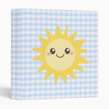 Cute Happy Sun Vinyl Binder