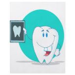 cute happy tooth character with clean xray flyers
