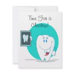cute happy tooth character with clean xray announcements