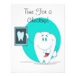 cute happy tooth character with clean xray announcements