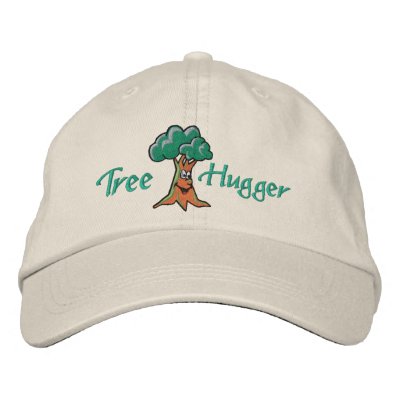 Cute Happy Tree Hat, Tree, Hugger Embroidered Hat by silly_strings