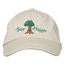 Cute Happy Tree Hat, Tree, Hugger embroidered hats
