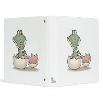 cute hatching baby alligator binders