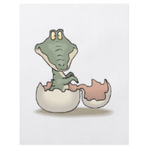 cute hatching baby alligator custom flyer