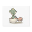 cute hatching baby alligator postcards