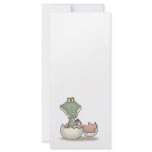 cute hatching baby alligator rack card design