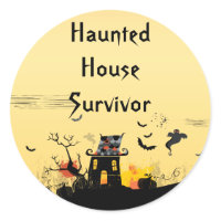Cute Haunted House Survivor Stickers