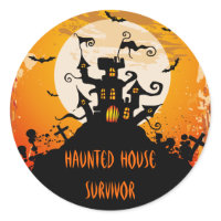 Cute Haunted House Survivor Stickers