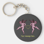 Cute Heart And Cherub Key Chain