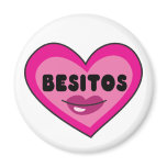 Cute heart and Lips Besitos magnets