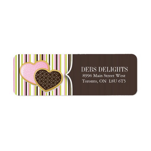 Cute Heart Cookie Packaging & Shipping Labels