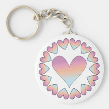 Cute heart design key chain