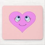 Cute Heart Face Mouse Mat