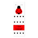 Cute Heart Ladybug Bookmark business cards