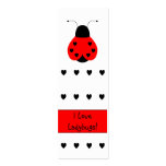 Cute Heart Ladybug Bookmark