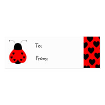 Cute Heart Ladybug Gift Tag business cards