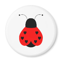 Cute Heart Ladybug Magnet by bugspot Cute Heart Ladybug Magnet
