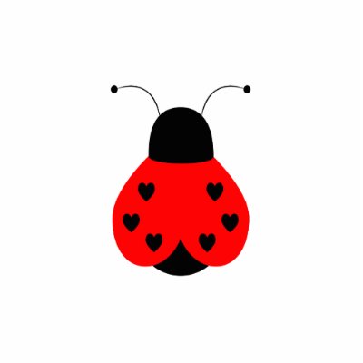 Cute Heart Ladybug Ornament Photo Sculptures by bugspot