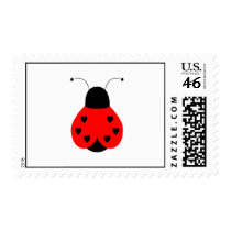 Cute Heart Ladybug Postage Stamp by bugspot Cute Heart Ladybug Postage Stamp