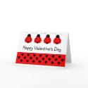 Cute Heart Ladybug Valentine Greeting Card
