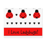Cute Heart Ladybug Valentine Postcard