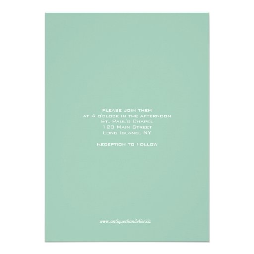 Cute Heart Mint Wedding Three Photo Invitation