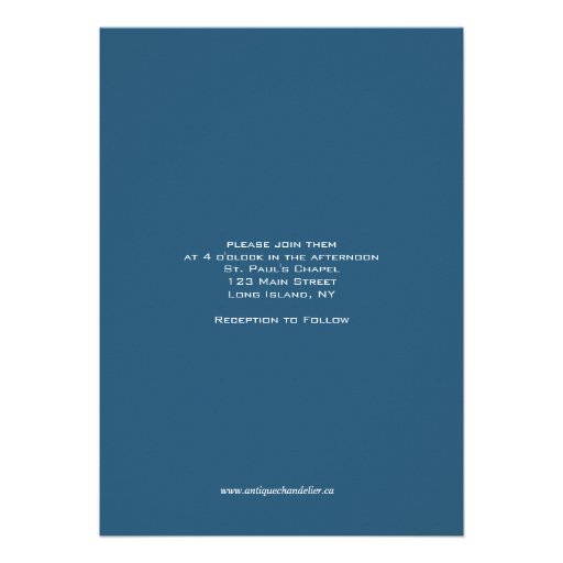 Cute Heart Navy Wedding Three Photo Invitation