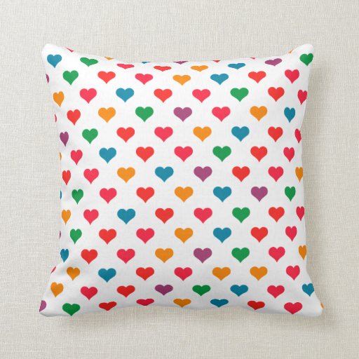 Cute Heart Pattern Pillows Zazzle