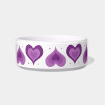 cute, dog, dish, pet, cat, pattern, heart, polka,