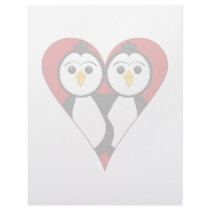 Cute Heart Penguins Letterhead