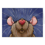 Cute Heart Rat Greeting Card