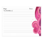 Cute Heart Recipe Cards Postcards
