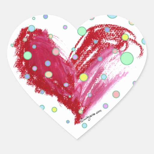 Cute Heart Stickers in Heart Shape