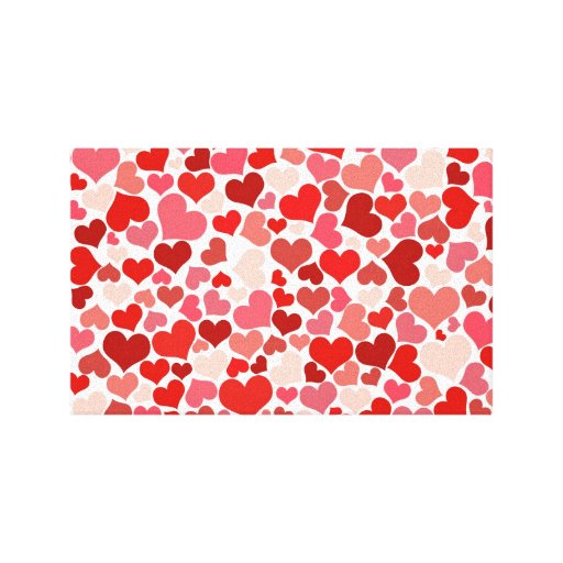 Cute Hearts Canvas Print