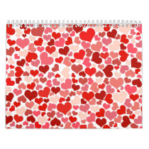 Cute Hearts February 2012 Calendar