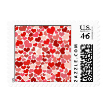 Cute Hearts Postage Stamps