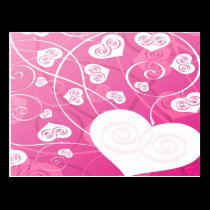 Cute Hearts Postcard postcards