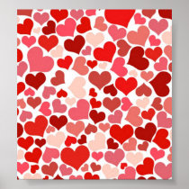 Cute Hearts Print