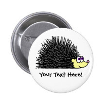 Cute Hedgehog Button - Customizable!