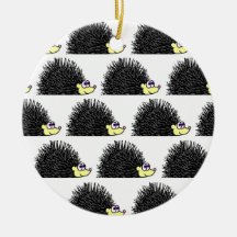 Cute Hedgehog Cartoon Pattern Christmas Ornaments