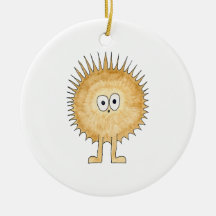 Cute Hedgehog. Christmas Ornaments