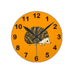 Cute hedgehog clock
