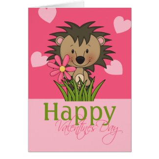 Cute Hedgehog, Happy Valentines Day Cards