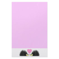 Cute Hedgehog Love Stationery - Pink