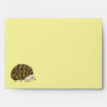Cute hedgehog return address envelope
