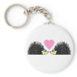 Cute Hedgehogs In Love keychains