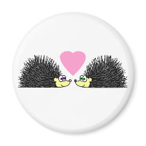 Cute Hedgehogs In Love Refrigerator Magnets