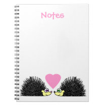 Cute Hedgehogs In Love Note Books