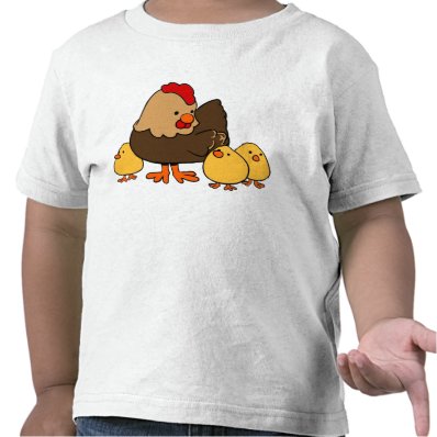 Cute Hens and Chicks Tshirts